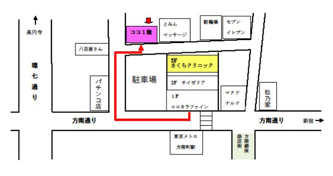 移転先の地図